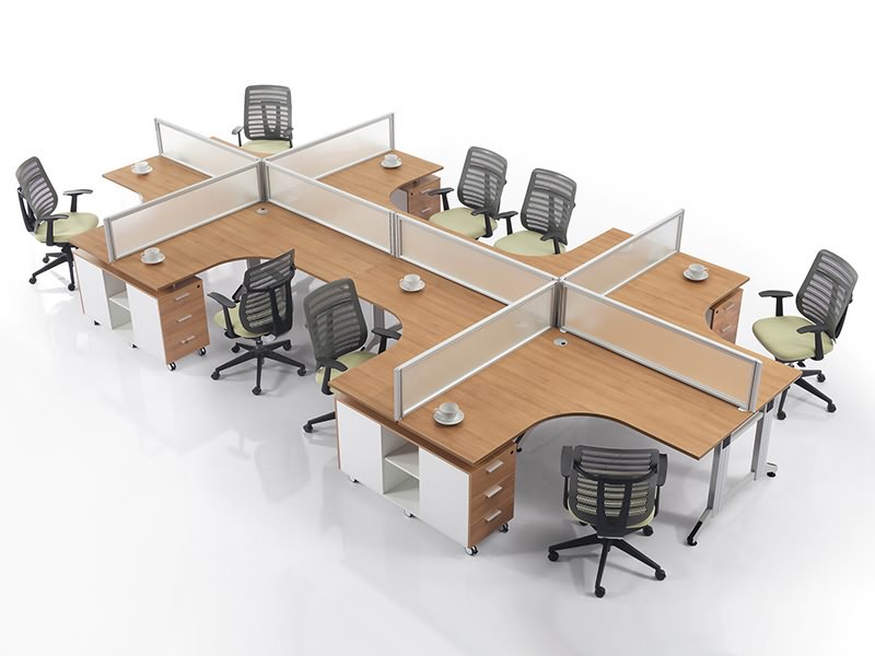 板式家具生產線加工的辦公隔間樣品