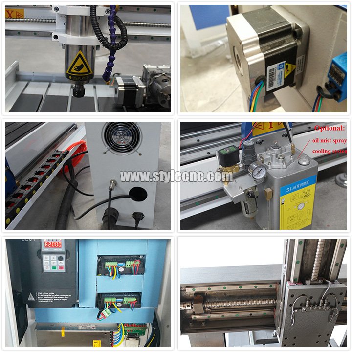 帶第四軸旋轉工作臺的迷你臺式數控雕刻機的特點