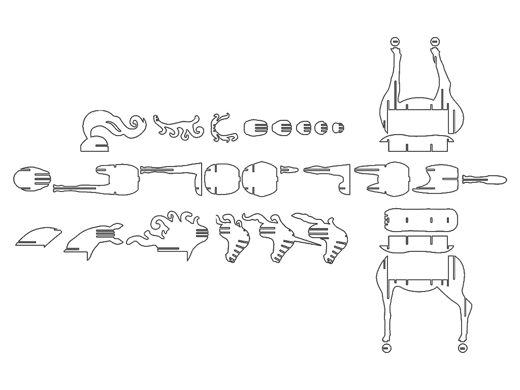 適用于 Unicorn Shelf 的嵌套數控雕刻機 PLT 文件