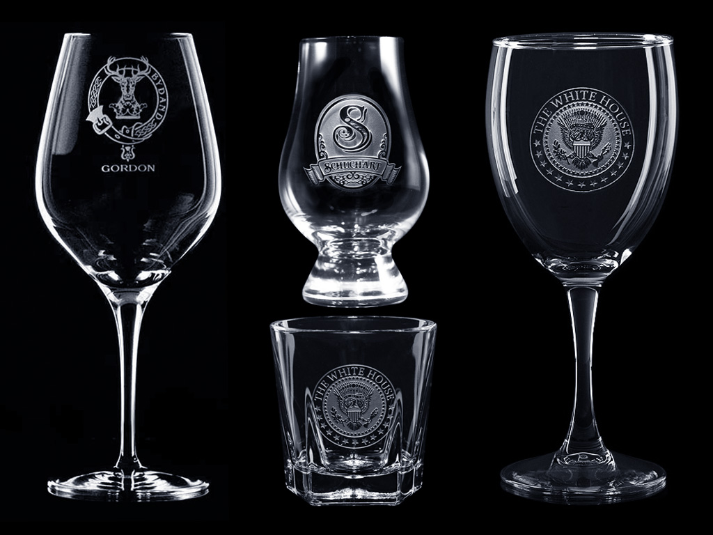 紫外激光雕刻玻璃杯 紫外激光雕刻玻璃杯